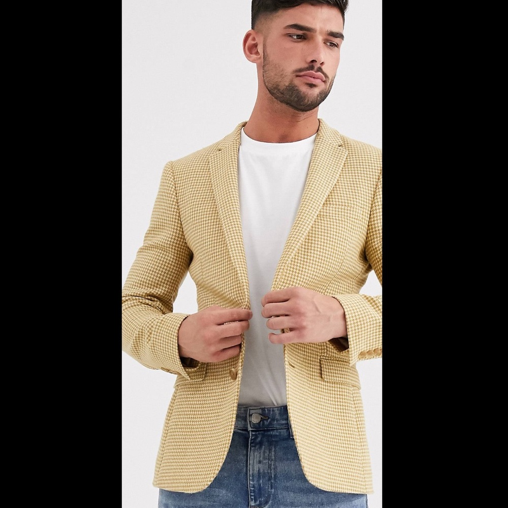 NEW! Wool Mix Blazer - Mustard